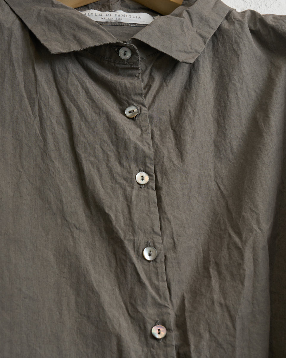 ALBUM DI FAMIGLIA, ANTHRACITE, SHORT COLLAR SHIRT TC, 26S12_56