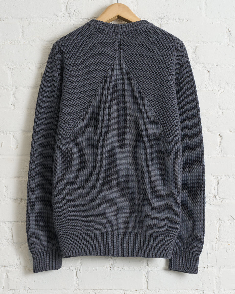 BATONER, COTTON SIGNATURE CREW NECK, CHARCOAL – 180 The Store