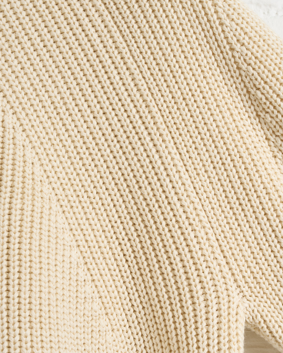 BATONER, COTTON SIGNATURE CREW NECK, IVORY – 180 The Store