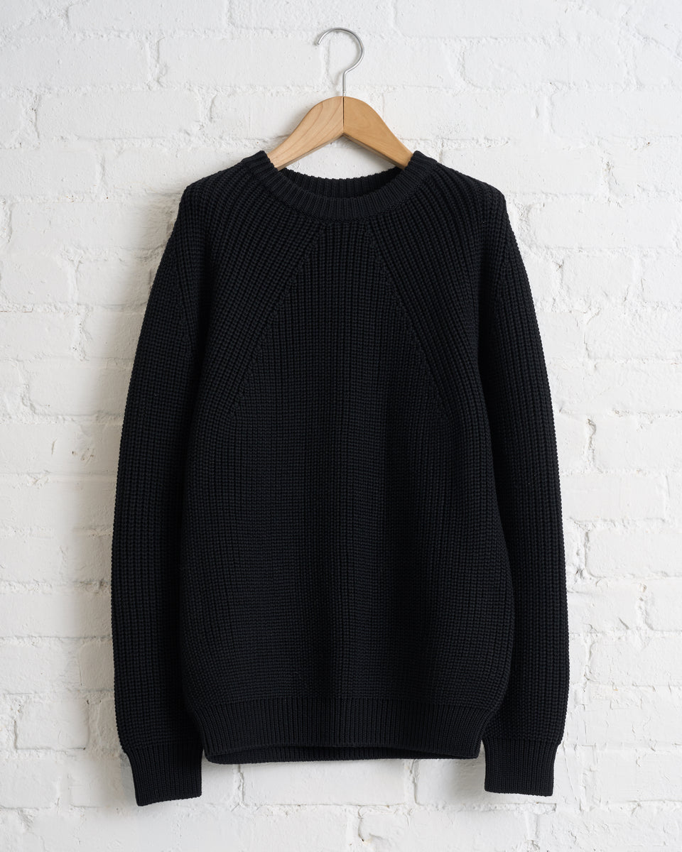 【美品】BATONER 日本製 SIGNATURE CREW NECK BATONER, SIGNATURE CREW NECK, BLACK – 180 The Store