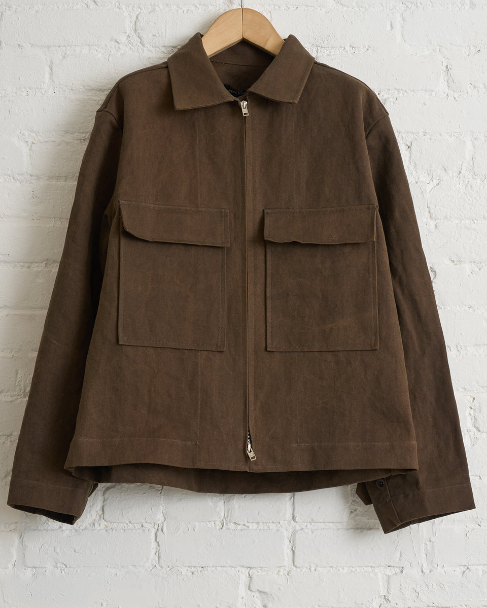 EVAN KINORI, COTTON/WASHI PAPER WOVEN ZIP JACKET – 180 The Store
