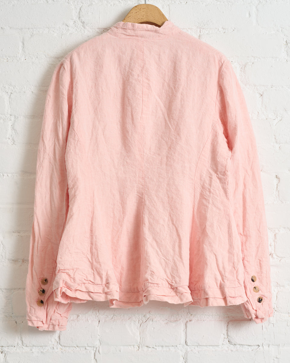 RICORRROBE, RORY TEXTURED LINEN JACKET, CORAL – 180 The Store