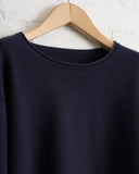 180 THE STORE ROLL NECK CREWNECK, 3 GAUGE, NAVY BLUE