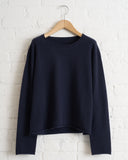 180 THE STORE ROLL NECK CREWNECK, 3 GAUGE, NAVY BLUE