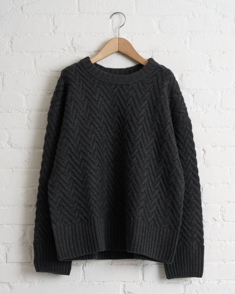 180 THE STORE, CABLE KNIT CREWNECK