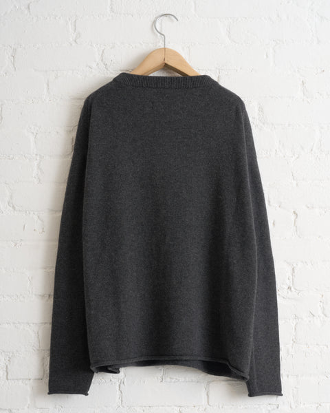 180 THE STORE, CREWNECK, 3 GAUGE, CHARCOAL GREY