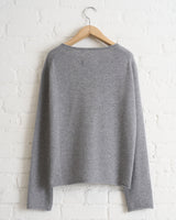 180 THE STORE ROLL NECK CREWNECK, 3 GAUGE, GREY