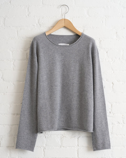 180 THE STORE ROLL NECK CREWNECK, 3 GAUGE, GREY