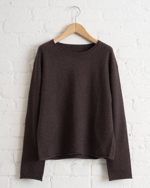 180 THE STORE ROLL NECK CREWNECK, 3 GAUGE, NAVY BLUE