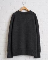 180 THE STORE, PULLOVER CASHMERE CREWNECK, CHARCOAL