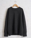 180 THE STORE, PULLOVER CASHMERE CREWNECK, CHARCOAL