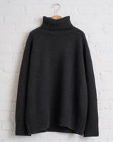 180 THE STORE, CASHMERE TURTLENECK SWEATER, CHARCOAL