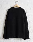 180 THE STORE, REVERSIBLE 6 PLY CASHMERE CREWNECK, BLACK AND NAVY
