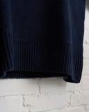 180 THE STORE, REVERSIBLE 6 PLY CASHMERE TURTLENECK, NAVY AND CHARCOAL