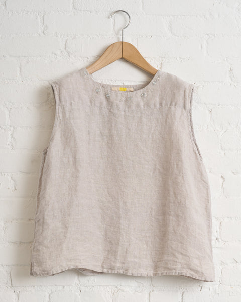 AODRESS, SLEEVELESS BLOUSE WITH MIRROR WORKS
