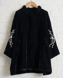 AODRESS, 42, RAI LINES FLOWERS LOOSE FIT COAT