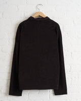 ALBUM DI FAMIGLIA, SHORT COLLAR SHIRT V, CHOCOLATE