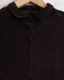 ALBUM DI FAMIGLIA, SHORT COLLAR SHIRT V, CHOCOLATE