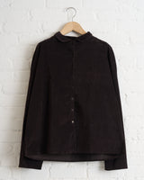 ALBUM DI FAMIGLIA, SHORT COLLAR SHIRT V, CHOCOLATE