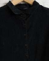 ALBUM DI FAMIGLIA, SHORT COLLAR SHIRT V, BLACK