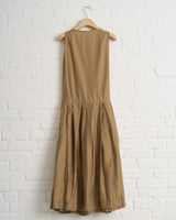 ALBUM DI FAMIGLIA, SLEEVELESS PLEATED DRESS SC GOLD