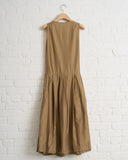ALBUM DI FAMIGLIA, SLEEVELESS PLEATED DRESS SC GOLD