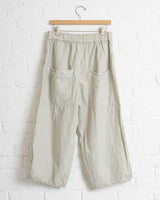 ALBUM DI FAMIGLIA, COTTON WIDE AND SHORT TROUSERS - STONE