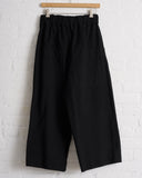 ALBUM DI FAMIGLIA, WIDE & SHORT TROUSERS WCC COTTON TWILL, BLACK