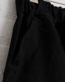 ALBUM DI FAMIGLIA, WIDE & SHORT TROUSERS WCC COTTON TWILL, BLACK
