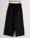ALBUM DI FAMIGLIA, WIDE & SHORT TROUSERS WCC COTTON TWILL, BLACK