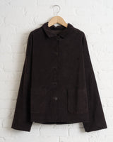ALBUM DI FAMIGLIA, SHIRT LOOSE BLAZER V, CHOCOLATE