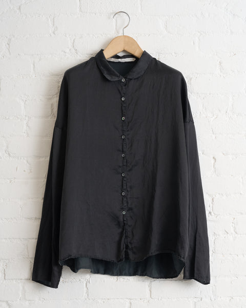 ALBUM DI FAMIGLIA, SHORT COLLAR SHIRT SC, BLACK