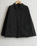 ALBUM DI FAMIGLIA, BLACK, OVER SHIRT JACKET CC, 26S4269