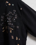 ANTIPAST, KNITTED CREWNECK CARDIGAN, BLACK BRANCH