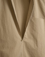 ARPENTEUR HALF ZIP SEERSUCKER TRACK JACKET SAND