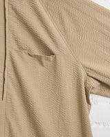 ARPENTEUR HALF ZIP SEERSUCKER TRACK JACKET SAND