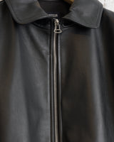 ARPENTEUR, VOL LINED LEATHER JACKET, BLACK