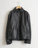 ARPENTEUR, VOL LINED LEATHER JACKET, BLACK