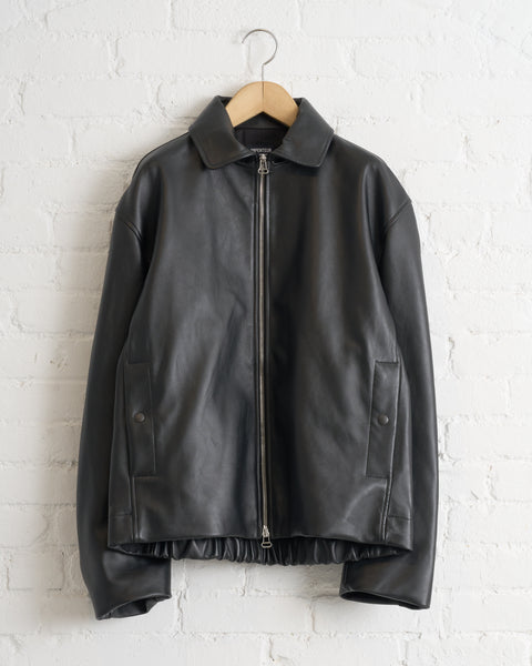 ARPENTEUR, VOL LINED LEATHER JACKET, BLACK