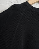 BATONER, CARIBBEAN SEAISLAND COTTON SIGNATURE CREW NECK, BLACK