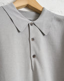 BATONER, CARIBBEAN SEA ISLAND COTTON CREW NECK SHORT SLEEVE POLO, GREY