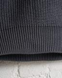 BATONER, COTTON SIGNATURE CREW NECK, CHARCOAL