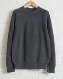 BATONER, COTTON SIGNATURE CREW NECK, CHARCOAL