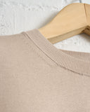 BATONER, CARIBBEAN SEA ISLAND COTTON CREWNECK SHORT SLEEVE, GREIGE