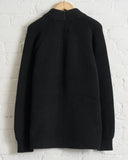 BATONER, BN-26SM-005, COTTON SIGNATURE ONE BUTTON CARDIGAN, BLACK
