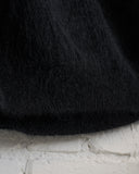 BATONER, PURE MOHAIR SIGNATURE CREW NECK, BLACK