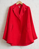 BOBOUTIC, 5060, DOUBLE BREASTED LONG JACKET, RED