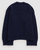 BOBOUTIC 4782 CASHMERE AND SILK SWEATER, NAVY