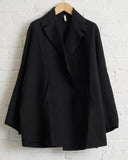 BOBOUTIC, 5060, DOUBLE BREASTED LONG JACKET, BLACK
