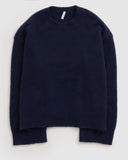 BOBOUTIC 4782 CASHMERE AND SILK SWEATER, NAVY